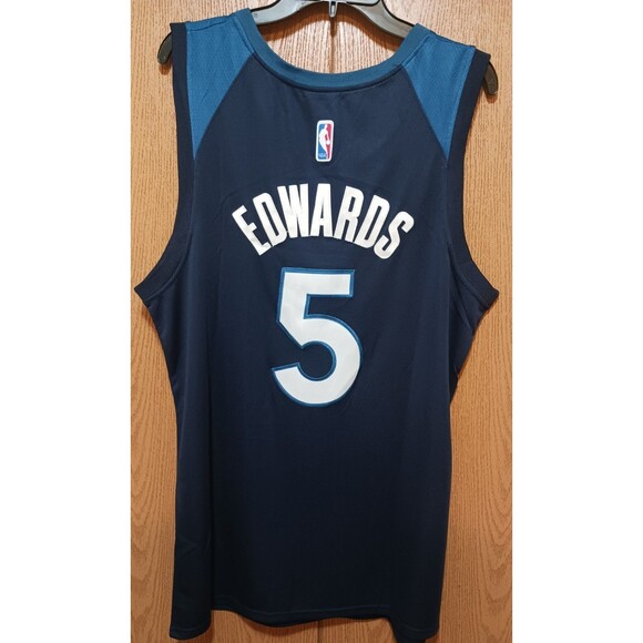 Anthony Edwards (Nike)-(Minnesota)-(Blue)-(Jersey)-(New Condition)-(Size:L)-$95 - Picture 5 of 12